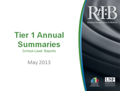 Tier 1 Annual Summaries, cover image